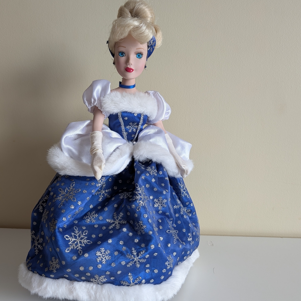 Elegant Blue and White Snowflake Doll